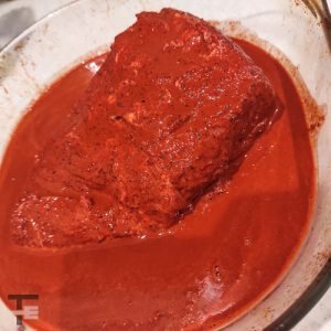 Cochinita pibil pork marinate with aciote, lime, orange and spices for the Mexican recipe