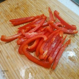 Cortar pimientos